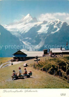 13327816 Grindelwald Farbenfrohe Schweiz Berghotel Restaurant Schreckhorn Alpenp - Sonstige & Ohne Zuordnung