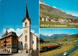 13306046 Realp Kirche Panorama Bahn Realp - Sonstige & Ohne Zuordnung