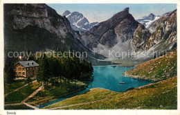 13301886 Seealpsee Berghuette Bergsee Appenzeller Alpen Seealpsee - Andere & Zonder Classificatie