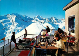 13300476 Pontresina Sonnenterrasse Panoramarestaurant Piz Lagalb Fernsicht Alpen - Otros & Sin Clasificación