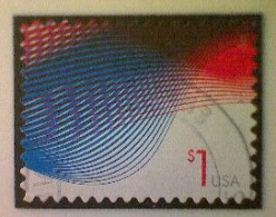 United States, Scott #4953, Used(o), 2015, Patriotic Waves, $1.00, Red And Blue - Oblitérés