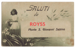 Lazio-rieti-saluti Da Monte S.gionanni Sabino In Sabinia Monte S.giovanni Sabino In Sabinia (f.piccolo/v.retro) - Otros & Sin Clasificación
