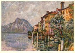 13278516 Gandria Lago Di Lugano Debarcadero Fritz Meijer Kuenstlerkarte Gandria  - Otros & Sin Clasificación