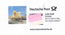 Germany 2009, Postal Stationary, Self-Service Franking Label On Cover, Duck, MNH** - Canards
