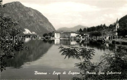 13191496 Bissone Lago Di Lugano Panorama Monte San Salvatore Bissone Lago Di Lug - Autres & Non Classés