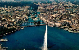 13123676 Geneve GE Jet D Eau La Rade Et La Ville Lac Leman Vue Aérienne Geneve G - Andere & Zonder Classificatie