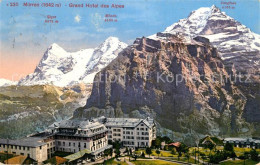 13114786 Muerren BE Grand Hotel Des Alpes Mit Eiger Moench Und Jungfrau Berner A - Other & Unclassified