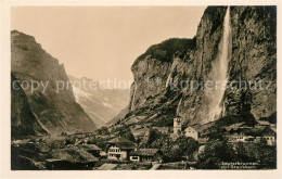 13114116 Lauterbrunnen BE Panorama Mit Staubbach Wasserfall Alpen Lauterbrunnen - Autres & Non Classés