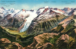 13113926 Furka Grimsel Alpenpass Rhonegletscher Alpenpanorama Furka - Autres & Non Classés