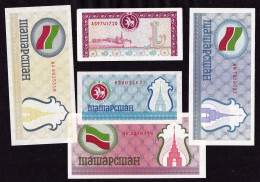 ND(1991-1993) Tatarstan Treasury Currency Checks (5) Issue - Tatarstan