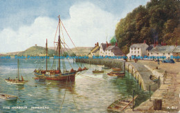 R049646 The Harbour. Minehead. Valentine. Art Colour. No A.817 - World