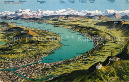 12995066 Zuerich ZH Und Umgebung Zuerichsee Alpenpanorama Aus Der Vogelperspekti - Autres & Non Classés