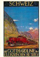 12944856 Gotthardbahn Kuenstler Daniele Buzzi Plakat 1924 Gotthardbahn - Sonstige & Ohne Zuordnung