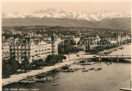 12939696 Zuerich ZH Hotel Bellevue Utoquai Limmat Alpenkette Zuerich - Sonstige & Ohne Zuordnung