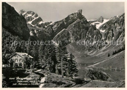 12938296 Seealpsee Berggasthaus Mit Altmann Und Saentis Appenzeller Alpen Schwen - Sonstige & Ohne Zuordnung