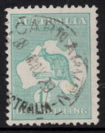 AUSTRALIA 1916  1/- BLUE - GREEN KANGAROO (DIE II) STAMP PERF.12 3rd. WMK  SG.40 VFU. - Usados