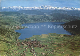 12920866 Aegeri Aegeri Unteraegeri Unter-Aegeri ZG Mit See Und Alpen Fliegeraufn - Andere & Zonder Classificatie