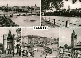 12895846 Basel BS Rhein Bruecke Spalentor Mustermesse Rathaus Basel - Sonstige & Ohne Zuordnung