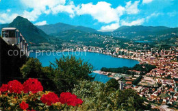 12890926 Lugano Lago Di Lugano La Funicolare Del Monte Bre E San Salvatore Lugan - Sonstige & Ohne Zuordnung