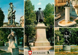 12889596 St Gallen SG Broderbrunnen Spisergass-Brunnen Vadian-Denkmal St-Christo - Andere & Zonder Classificatie