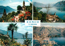 12881456 Ronco Sopra Ascona Panorama Lago Maggiore Chiesa Alpi Ronco Sopra Ascon - Andere & Zonder Classificatie