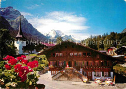 12838486 Gsteig Ortsansicht Mit Kirche Oldenhorn Diablerets Col Du Pillon Alpen  - Sonstige & Ohne Zuordnung