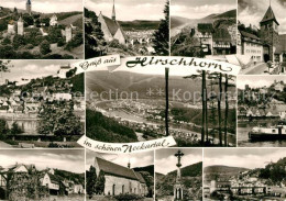 73142142 Hirschhorn Neckar Teilansichten Kirche Turm Neckartal Kreuz Hirschhorn  - Autres & Non Classés