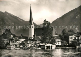 73142055 Rottach-Egern Ansicht Vom Tegernsee Aus Kirche Rottach-Egern - Autres & Non Classés