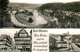 73140923 Hann. Muenden Zusammenfluss Von Werra Und Fulda Zur Weser Fachwerkhaeus - Hannoversch Muenden