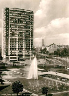 73140311 Berlin Ernst Reuter Platz Mit Springbrunnen Telefunken Hochhaus Berlin - Altri & Non Classificati