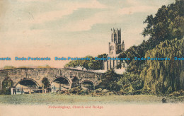 R049886 Fotheringhay Church And Bridge. 1905 - World