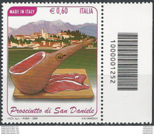 2009 Italia Prosciutto S. Daniele Codice A Barre Cat. Unif. 3151cb - Andere & Zonder Classificatie