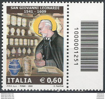 2009 Italia S.Giovanni Leonardi Codice A Barre MNH Unif. 3149cb - Andere & Zonder Classificatie