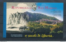 2000 San Marino, Libretto , 17° Centenario Fondazione Della Repubblica , Contiene 5 Foglietti (BF 66/70) , MNH** - Altri & Non Classificati