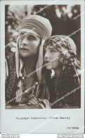 Bc579 Cartolina Rudolph Valentino Vilma  Banky Actress Star Personaggi Famosi - Artistas