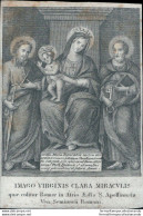 Bn4 Antico Santino Incisione Imago Virginis Clara Miracvlis Roma S.apollinaris - Santini