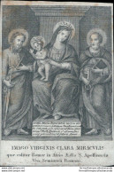 Bn4 Antico Santino Incisione Imago Virginis Clara Miracvlis Roma S.apollinaris - Devotion Images