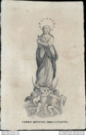 Bm94 Antico Santino Incisione Virgo Semper Immaculata - Images Religieuses