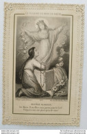 Bm71 Antico Santino Merlettato  Holy Card Le Rosaire Du Mois De Marie - Santini