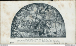 Bm95 Antico Santino Incisione La Navicella Di S.pietro - Images Religieuses