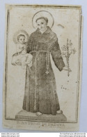 Bm101 Antico Santino Incisione S.antonio Di Padova Foro - Images Religieuses
