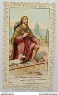 Bm58 Antico Santino Merlettato  Holy Card Gloriosissimo San Rocco - Devotieprenten