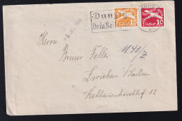 Flugpost 10 Pfg. Und 15 Pfg. Auf Brief Mit Stempel DANZIG  5 * 6.7.39 Danzig Dein Reiseziel! - Altri & Non Classificati