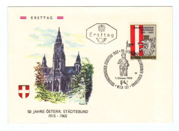 Österreich, 1965, Ersttagskuvert "50 Jahre Österr.Städtbund", MiNr.1196 Mit Zusätzl. SStpl. (11546X) - FDC