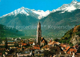 73127566 Meran Merano Ortsansicht Mit Kirche Blick Gegen Zielspitze Tschigat Tex - Altri & Non Classificati