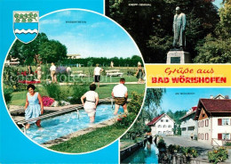 73127409 Bad Woerishofen Kurort Wassertreten Kneipp Denkmal Statue Partie Am Mue - Bad Wörishofen