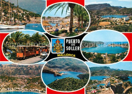 73127374 Puerto De Soller Hafen Segelschiff Strassenbahn Strand Promenade Palmen - Sonstige & Ohne Zuordnung