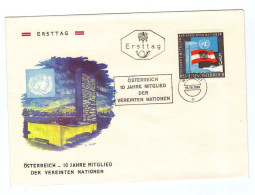 Österreich, 1965, Ersttagskuvert "Österreich 10 Jahre Mitgl.d. Ver.Nationen", MiNr.1197 Mit Tages- U. SStpl. (11548X) - FDC