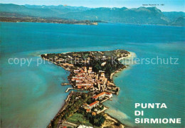 73125180 Sirmione Lago Di Garda Fliegeraufnahme Sirmione Lago Di Garda - Andere & Zonder Classificatie