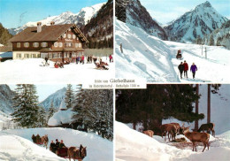 73124341 Hintersteinertal Giebelhaus Pferdeschlitten Hirsche Winterlandschaften  - Altri & Non Classificati